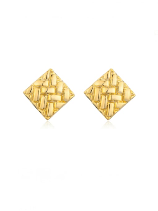 41538 Brass Geometric Minimalist Stud Earring