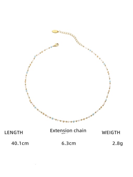 necklace Brass Natural Stone Minimalist Geometric Bracelet and Necklace Set