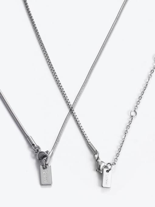 TINGS Titanium Steel Irregular Minimalist Necklace 0
