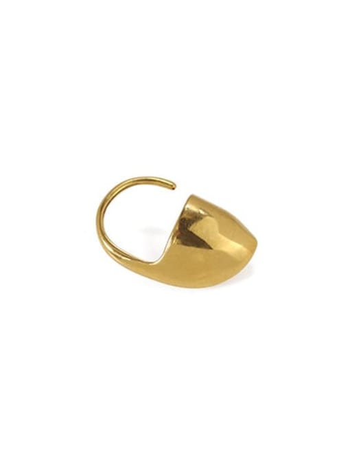ACCA Brass Geometric Minimalist Hook Earring single 3