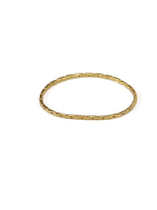 The golden light chain is fine (0.8 mmm) Brass Bead Geometric Minimalist Midi Ring