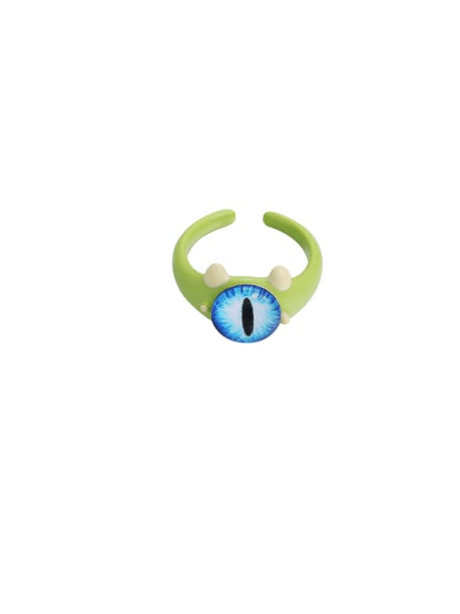 eye Alloy Enamel Multi Color Evil Eye Minimalist Band Ring
