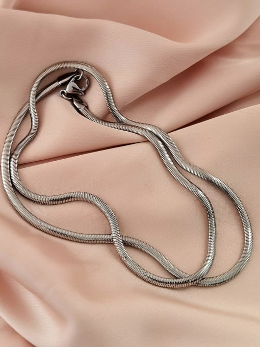 Titanium steel necklace Titanium Steel Vintage  Snake bone chain Necklace