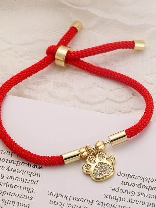 31567 Brass Cubic Zirconia Geometric Trend Handmade Beaded Bracelet