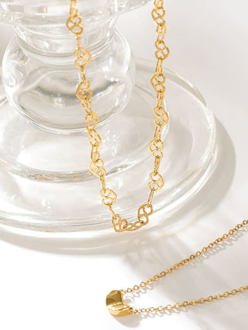 Five Color Brass Heart Minimalist Necklace 2