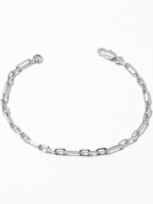 Thin chain Brass Geometric Trend Link Bracelet