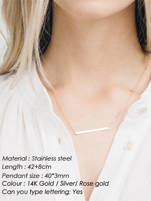 Desoto Stainless steel Geometric Minimalist Multi Strand Necklace 3