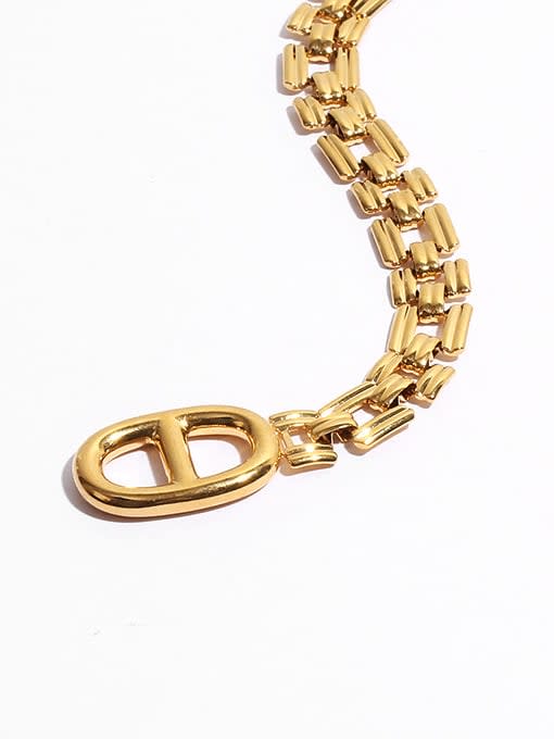 TINGS Brass Hollow  Geometric  Chain Vintage Necklace 2