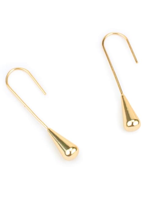 ACCA Brass Water Drop Minimalist Hook Earring 3