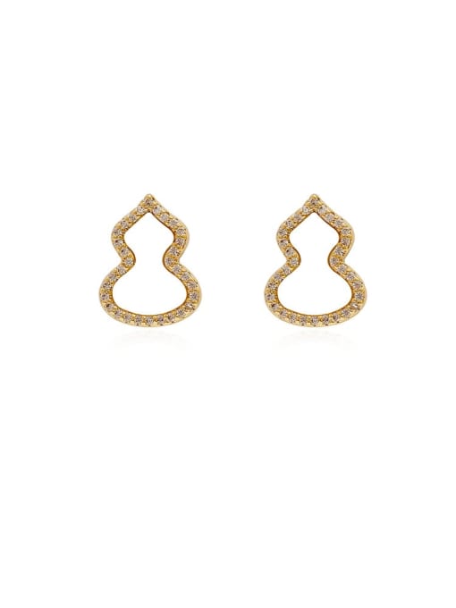 HYACINTH Brass Shell Geometric Cute Stud Trend Korean Fashion Earring 2