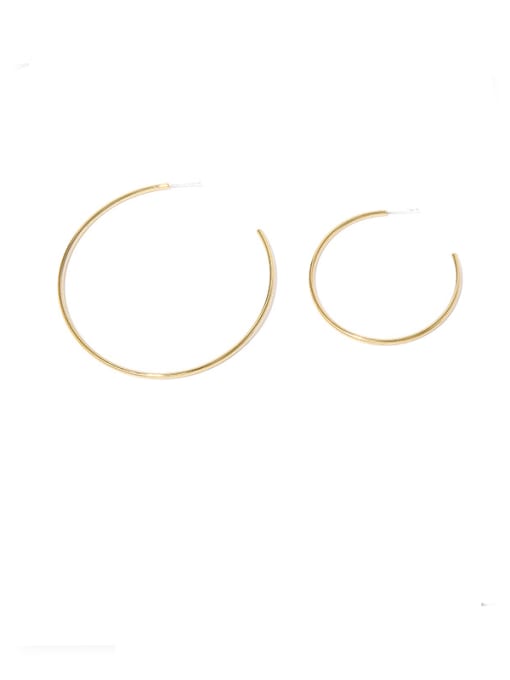 Large order for sale (ear acupuncture) Brass Round Minimalist Single Earring(Single -Only One)
