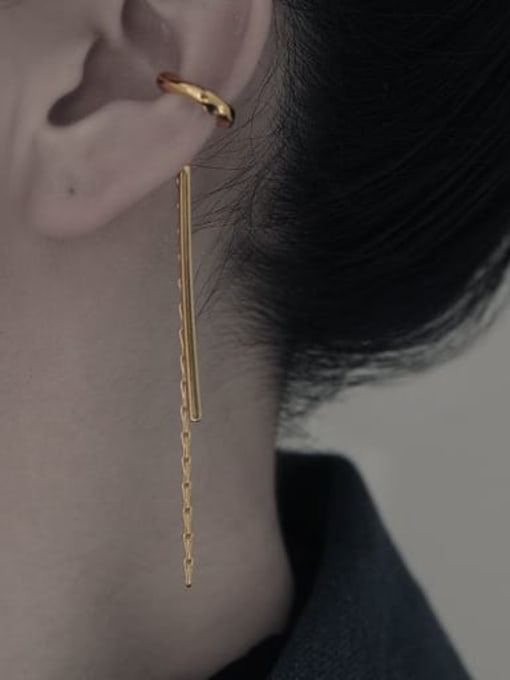 TINGS Brass Tassel Minimalist Single Earring(Single-Only One) 2