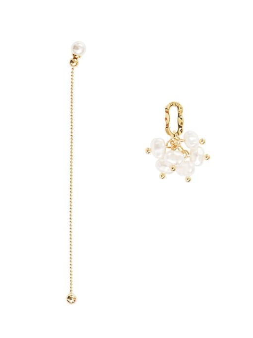 HYACINTH Copper Imitation Pearl Tassel Cute Drop Trend Korean Fashion Earring 0