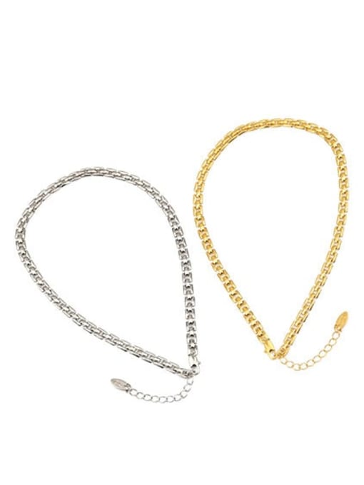 ACCA Brass Irregular Vintage Link Necklace