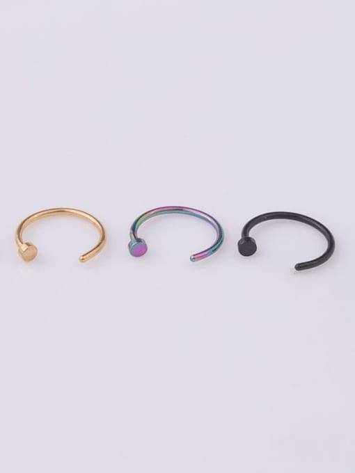 HISON 316L Surgical Steel Geometric Minimalist Nose Rings 3