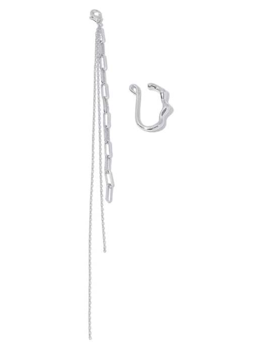 ACCA Brass Tassel Minimalist Threader Earring(Single) 4