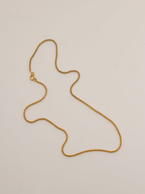 14k Gold Brass Geometric Minimalist Trend Korean Fashion Necklace