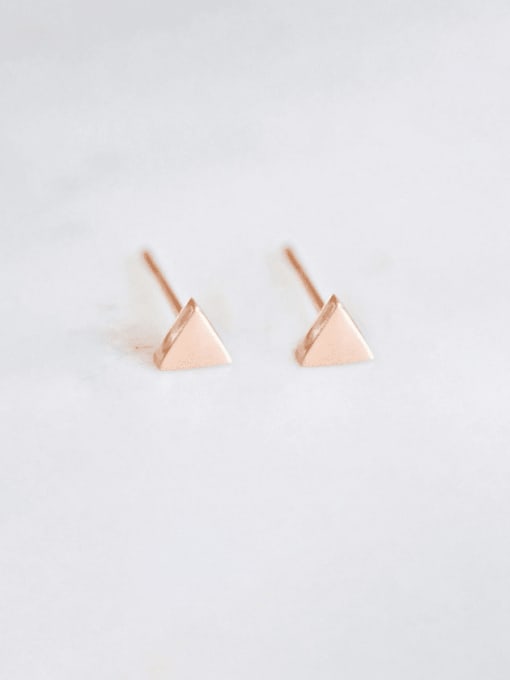 Rose gold Stainless steel Triangle Minimalist Stud Earring
