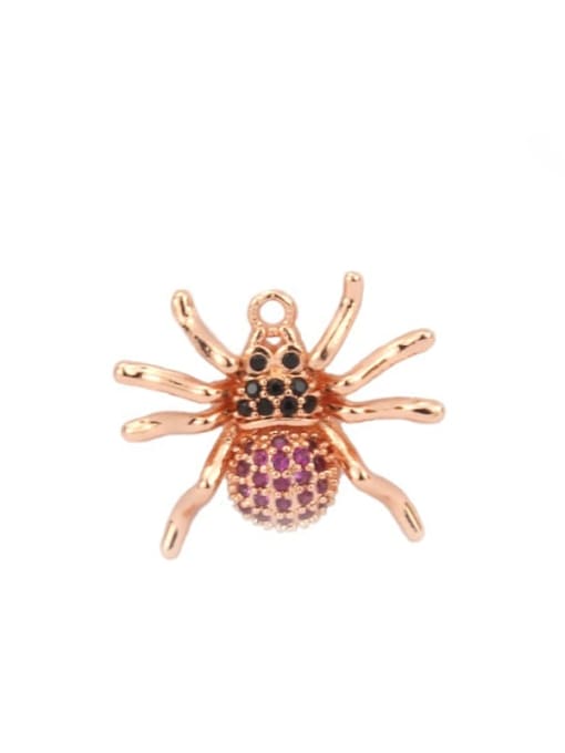 Rose gold plating Brass Cubic Zirconia Insect Vintage Necklace