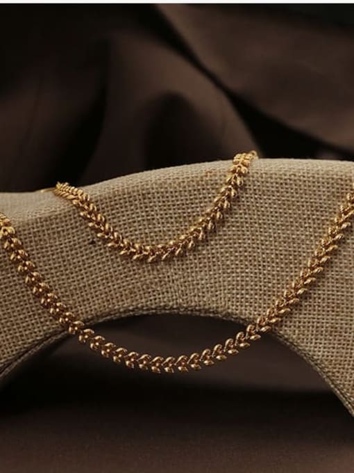 ACCA Brass Geometric Vintage Link Bracelet 2