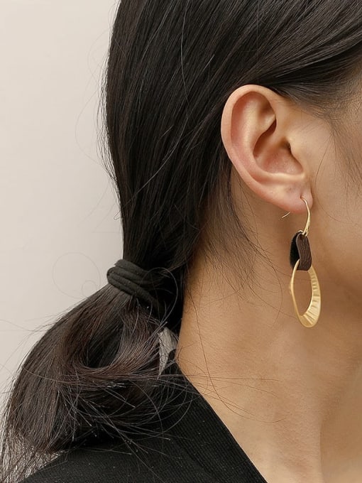 HYACINTH Brass Geometric Vintage Drop Trend Korean Fashion Earring 2