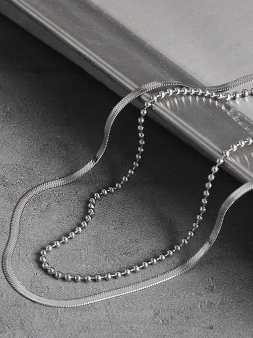 TINGS Titanium Steel Snake Minimalist Multi Strand Necklace 1