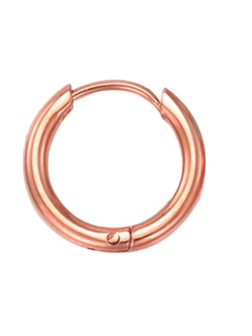 10mm rose gold Stainless steel Round Minimalist Hoop Earring