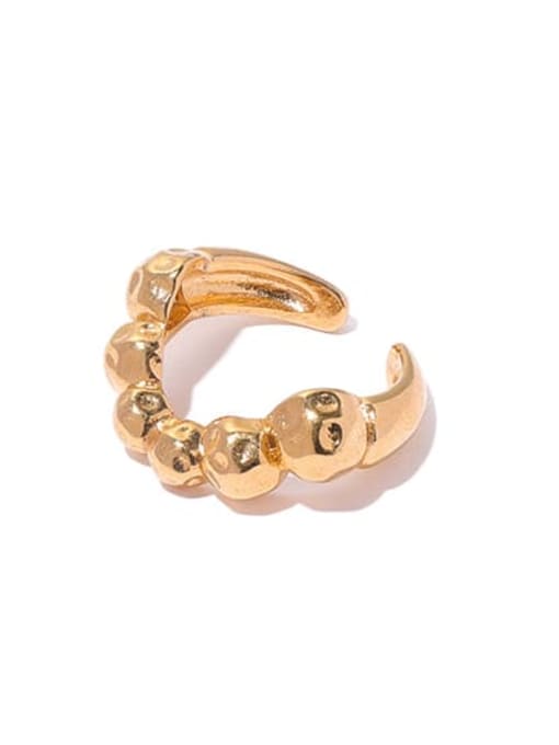 Paragraph 9 (US 8) Brass Hollow Geometric Vintage Band Ring