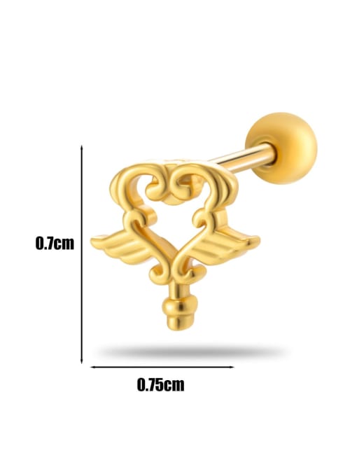 4# Gold-- Single Brass Cubic Zirconia Bowknot Tassel Trend Single Earring