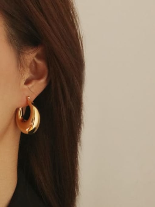 ACCA Brass Geometric Minimalist Chandelier Earring 0