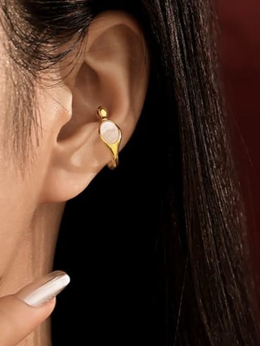 ACCA Brass Shell Geometric Minimalist Single Earring( Single-Only One) 1