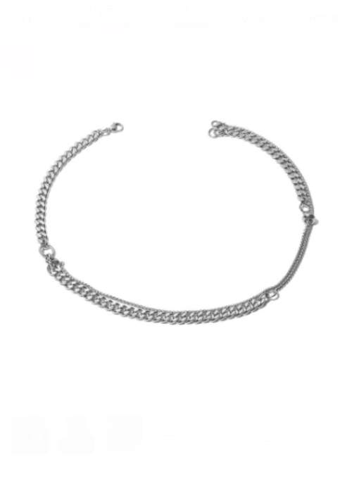 Necklace (adjustable) Titanium Steel Geometric Hip Hop Multi Strand Necklace