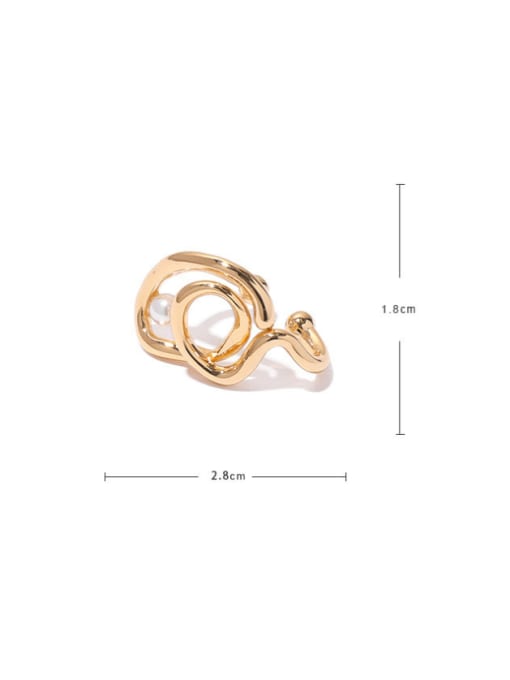 ACCA Brass Line Geometric Minimalist Single Earring 2