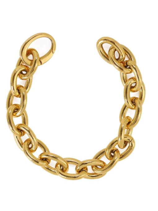ACCA Brass  Hollow Geometric Chain Artisan Link Bracelet 3