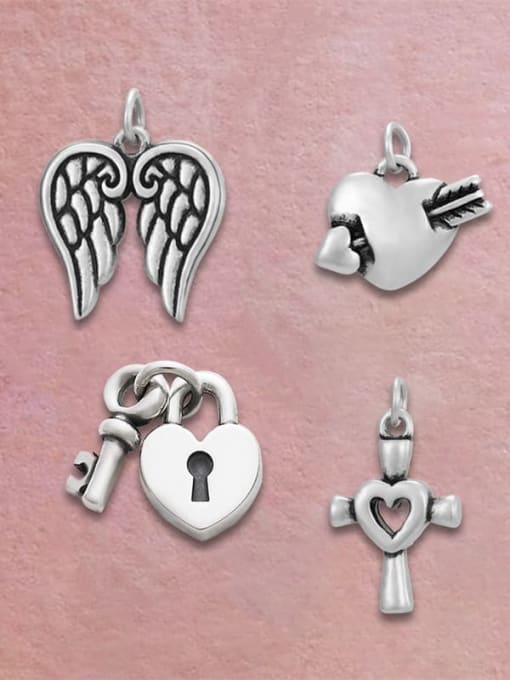 Desoto Stainless steel 3d heart Diy accessory pendant 2