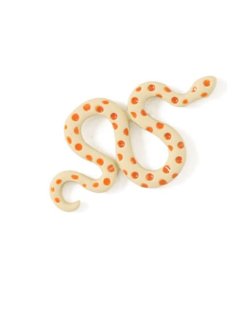 Five Color Alloy Enamel Snake Cute Stud Earring 3