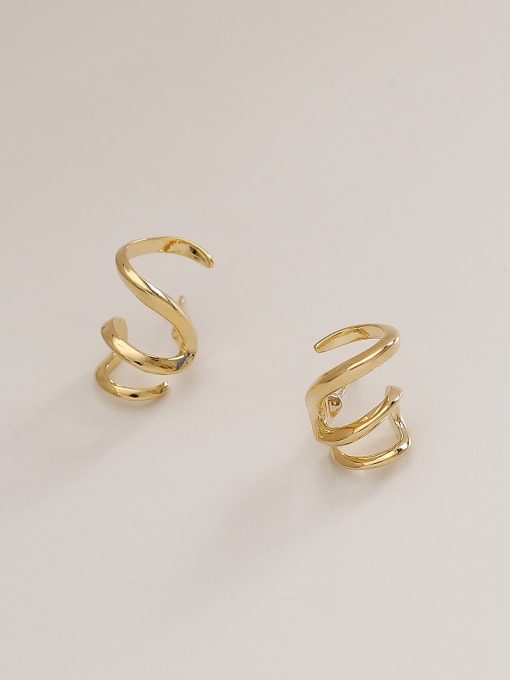 14k Gold Brass Irregular Minimalist Stud Trend Korean Fashion Earring
