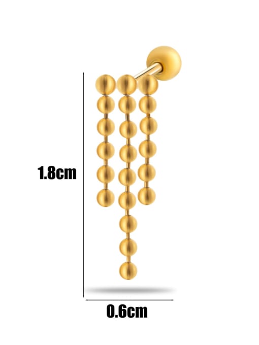 11# Gold-- Single Brass Cubic Zirconia Bowknot Tassel Trend Single Earring