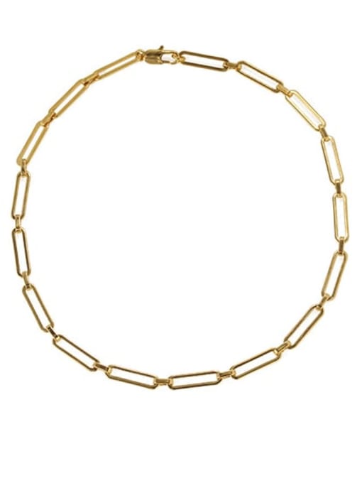ACCA Brass Hollow Geometric Minimalist Necklace 0