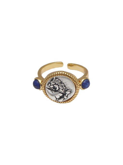 HYACINTH Brass Coin Vintage Band Ring 0