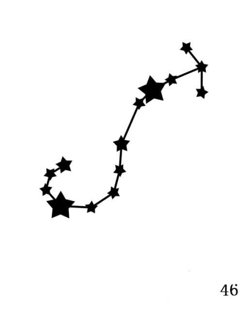 Golden XZ 46 Scorpio Stainless steel Constellation Minimalist  geometry Pendant Necklace