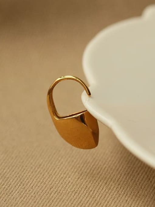 ACCA Brass Geometric Minimalist Hook Earring single 2