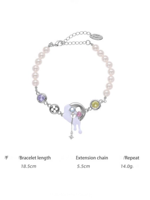 Bracelet Brass Freshwater Pearl Geometric Trend Necklace