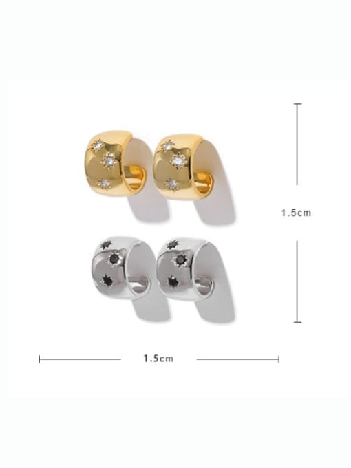 ACCA Brass Geometric Vintage Stud Earring 3