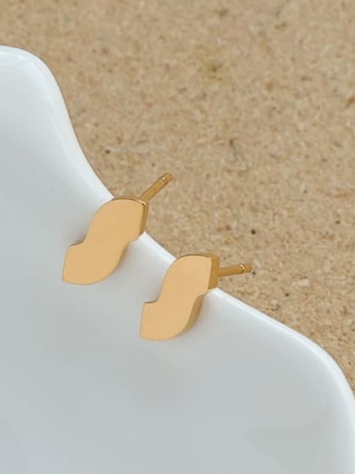 Five Color Brass Letter Minimalist Single Earring(Single-Only One) 0