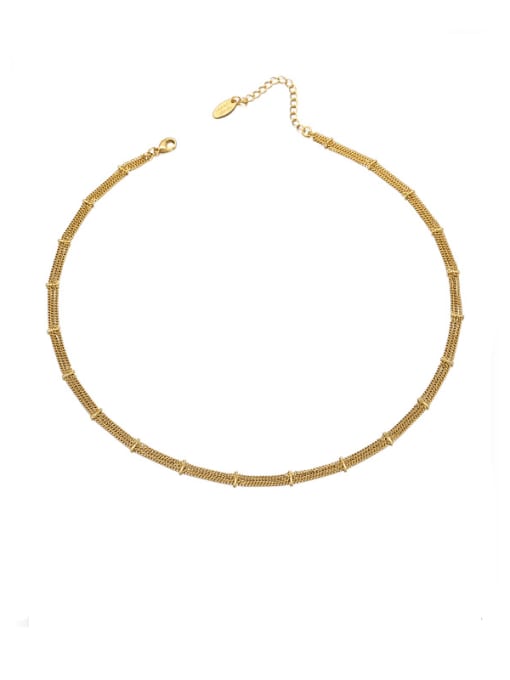 Multi-layer necklace 40.6+6.7cm Brass Cubic Zirconia Geometric Vintage Necklace