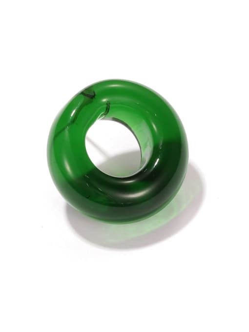 green(Single-Only One) Hand  Glass Geometric Minimalist Round Shape Single Earring(Single-Only One)
