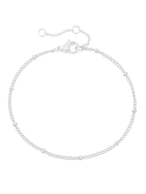 Desoto Stainless steel Imitation Pearl Irregular Minimalist Strand Bracelet 0