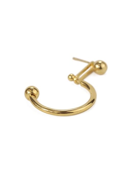 ACCA Brass Geometric Minimalist Stud Earring 3