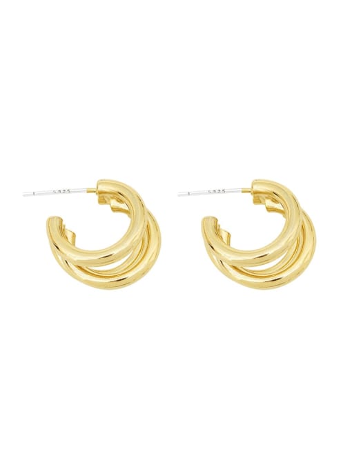 HYACINTH Brass Geometric Minimalist Stud Trend Korean Fashion Earring 0